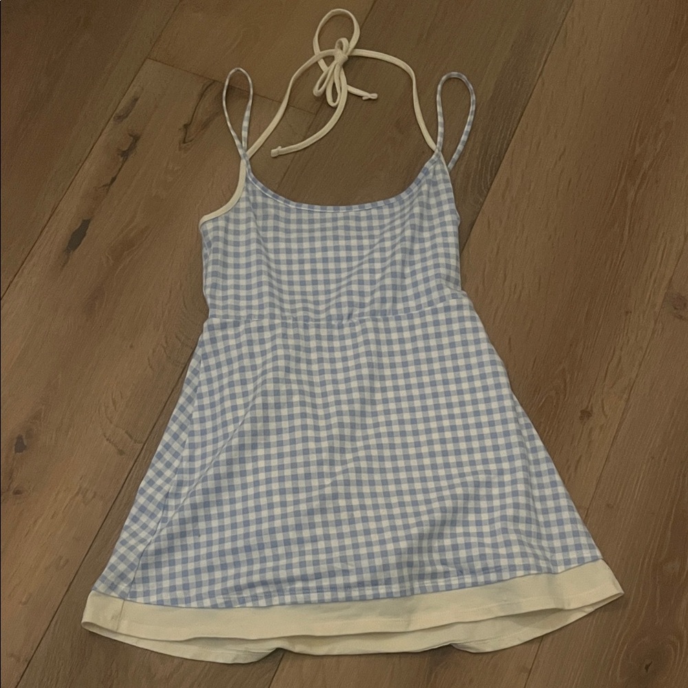 Urban Outfitters Blue and Cream Dress